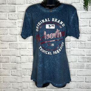 Caribbean Side Batik Tie Dye Tropical Paradise Tee Tshirt Size Medium